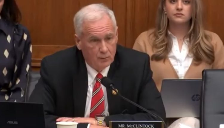 Mother Lode Congressman Tom McClintock speaks during the House Judiciary Committee markup hearing