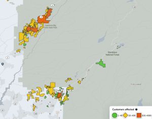 Thursday morning power outages