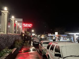 Wednesday morning snow in downtown Sonora