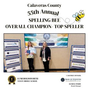 Repeat Champion Wins 55th Annual Calaveras County Spelling Bee