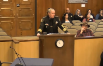 Calaveras Sheriff Rachelle Whiting speaks to the Calaveras Supervisors