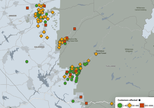 Wednesday widespread power outages