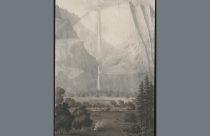 The first known drawing of Yosemite Valley, titled "The High Falls, Valley of the Yo Semity, California." -- Library of Congress Photo