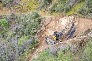 Road repairs on Lumsden—STF photo