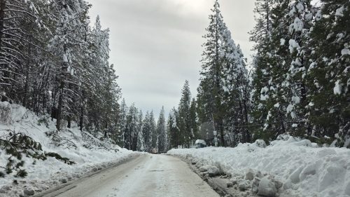 February snow in Calaveras County