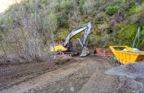 Road repairs on Lumsden—STF photo