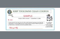 Sample of a dump coupon being offered by the Toulumne County Public Works Dept.—TCPW photo