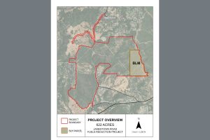 TCRCD map of Jamestown Road Fuels Management Project