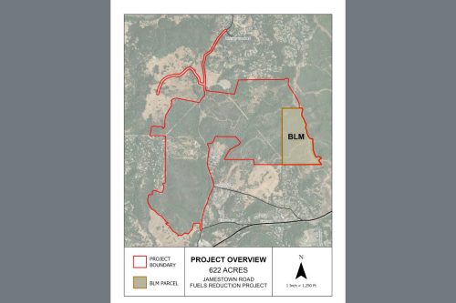 TCRCD map of Jamestown Road Fuels Management Project