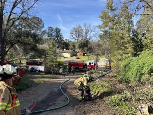 Garage fire in Tuolumne - CAL Fire Image