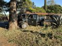 Crash on Jacksonville Road into a power pole—CAL Fire TCU photo