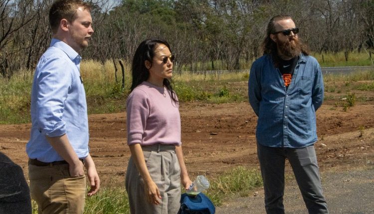Insurance Commissioner candidate Jane Kim surrounded by TC Supervisor Jaron Brandon and Sonora Councilmember Andy Merrill - Courtesy Image