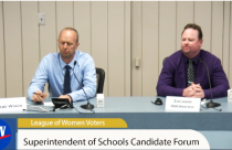 Gabe Wingo and Zack Abernathy at League of Women Voters Forum