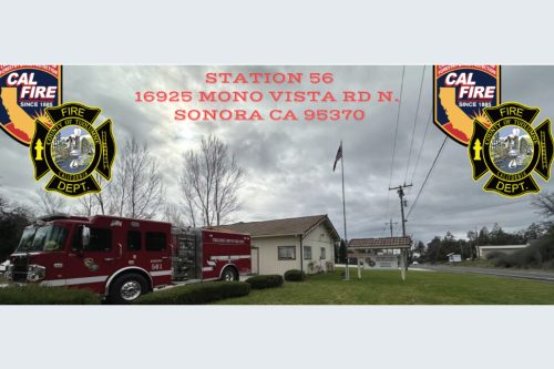 Tuolumne County Fire Department Station 56 in Mono Vista Area—CAL Fire TCU graphic