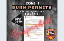 CAL FIRE Tuolumne-Calaveras Unit (TCU) will halt outdoor burning beginning next week.—CAL FIRE TCU flyer