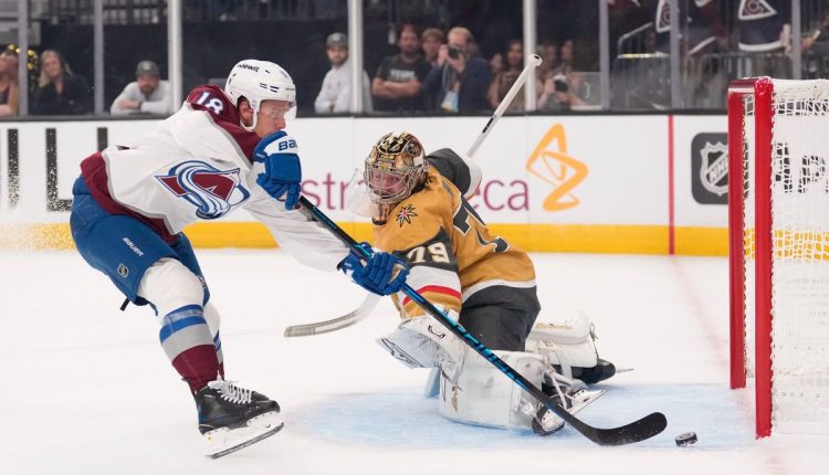 CORRECTION Avalanche Golden Knights Hockey