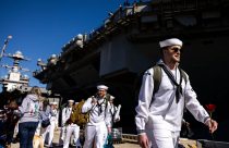 APTOPIX US Military Aircraft Carrier Homecoming