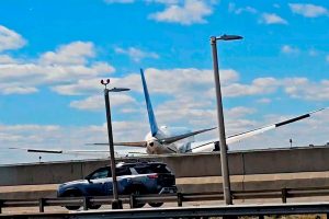 Plane Strikes Light Pole