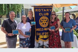 From left to right: Lloyd Longeway (Calaveras County Office of Education), Susan Broderick (Calaveras Unified School District), Shonna Lewis (Vallecito Union School District), Jessica Bottomley (Mark Twain Union Elementary School District), and Katie Anderson (Bret Harte Union High School District).