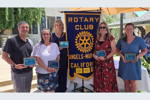 From left to right: Lloyd Longeway (Calaveras County Office of Education), Susan Broderick (Calaveras Unified School District), Shonna Lewis (Vallecito Union School District), Jessica Bottomley (Mark Twain Union Elementary School District), and Katie Anderson (Bret Harte Union High School District).