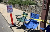 Chairs line Washington Street for The 67th annual Tuolumne County Sheriff's Posse Mother Lode Round-Up Parade—Photo: BJ Hansen