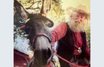 Donkey Clementine with owner Eddie Hawkins—Photo by Eddie Hawkins