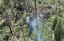 Lightning strike fire in Yosemite National Park assisted by CAL FIRE TCU—CAL Fire TCU photo