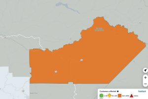 PG&E power outage in Mariposa County impacting Yosemite National Park—PG&E map