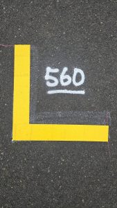 Taped Ls on Sonora City roadways—Photo taken by Brian Murrell