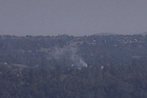 Vegetation fire in the Burson area of Calaveras County—PG&E camera