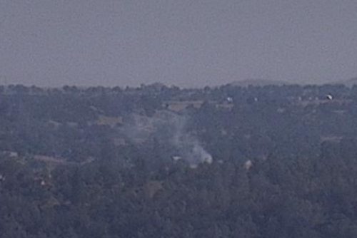 Vegetation fire in the Burson area of Calaveras County—PG&E camera