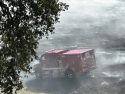 Fire on Highway 26 in San Joaquin County near the Calaveras County line—CCF photo