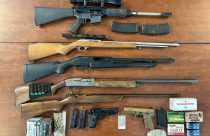 Guns seized in raids—MCSO photo