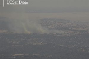 Avenida Fire burning in Tuolumne County near Lake Don Pedro—PG&E camera