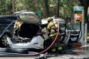 Electric vehicle fire in Groveland—TCFD photo