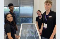 Operation Red Hawk Anatomage Team: (Back Left) Amanpal Dhaliwal, (Front Left) Seher Shirin, (Back Right) Lillian Faul, (Front Right) Mason Wright—CCOE photo