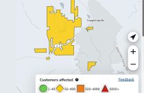 PG&E power outage in Copperopolis, Calaveras County—PG&E map