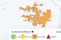 Power outage in the Rail Road Flat area of Calaveras County—PG&E map