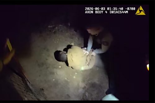 Suspect being arrested—TCSO photo