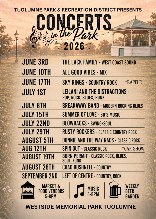 Concerts in the Park 2026 - myMotherLode