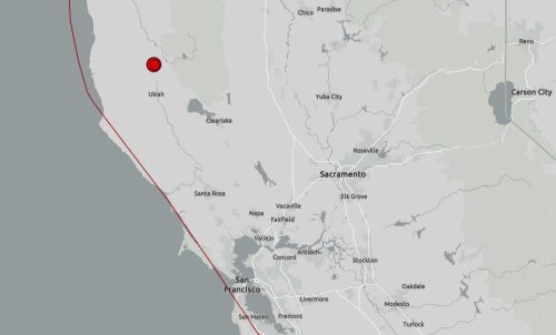 Earthquake in Redwood Valley, CA - USGS Map