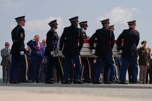 APTOPIX Trump Dignified Transfer