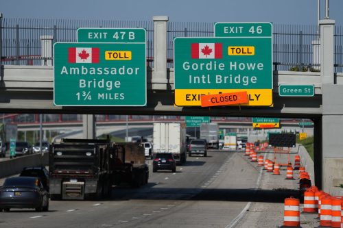 US Canada Detroit Bridge