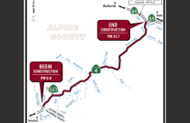 Highway 4 Ebbetts Pass construction