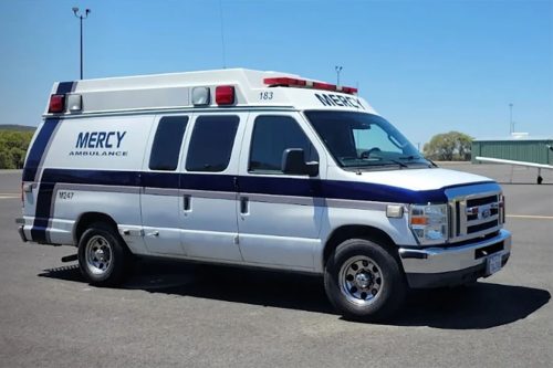 Mercy Medical Transportation ambulance—Photo by Austin Paradiso