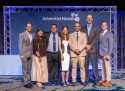 L-R - Greg McCulloch, Adventist Health Sonora President; Carlene Maggio, Program Coordinator; Family Medicine Residents Robert Verghese, MD, Stephanie Sanders, DO, Alem Abraha, MD, and Jeremiah O'Connor, DO; and Matthew Personius, MD, Associate Program Director