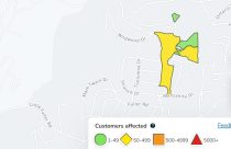 Power outage in Twain Harte area of Tuolumne County—PG&E map