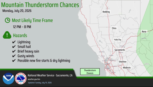 Thunderstorms Possible - NWS Image
