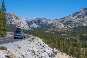 Vehicle heading into Yosemite National Park—NPS photo