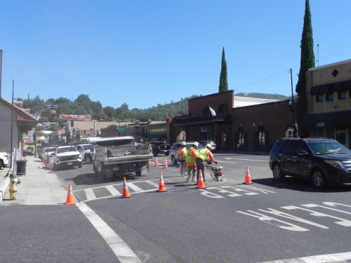 Downtown Sonora Crosswalk Removal - Photo by BJ Hansen